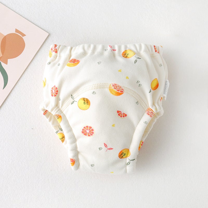 New Cotton Baby Training Pants Waterproof Breathable Small grapefruit 