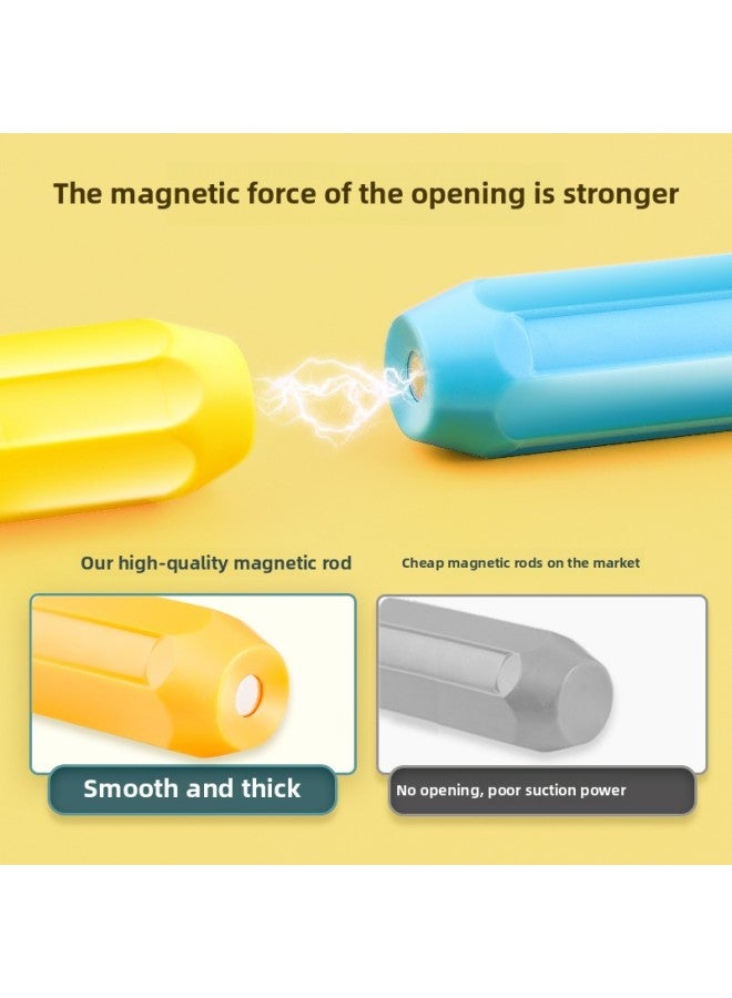 Loquat Children's Educational Assembled Toys Creative Magnetic Stick Suit Magnetic Building Blocks 4-year-old Boy Baby Early Education Toys G-Color:100 Suit + Storage Bag (middle-level Assembly) - Image 4