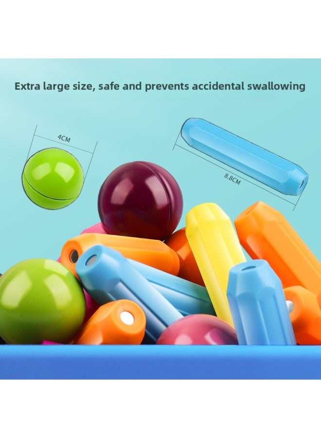 Loquat Children's Educational Assembled Toys Creative Magnetic Stick Suit Magnetic Building Blocks 4-year-old Boy Baby Early Education Toys G-Color:100 Suit + Storage Bag (middle-level Assembly) - Image 3