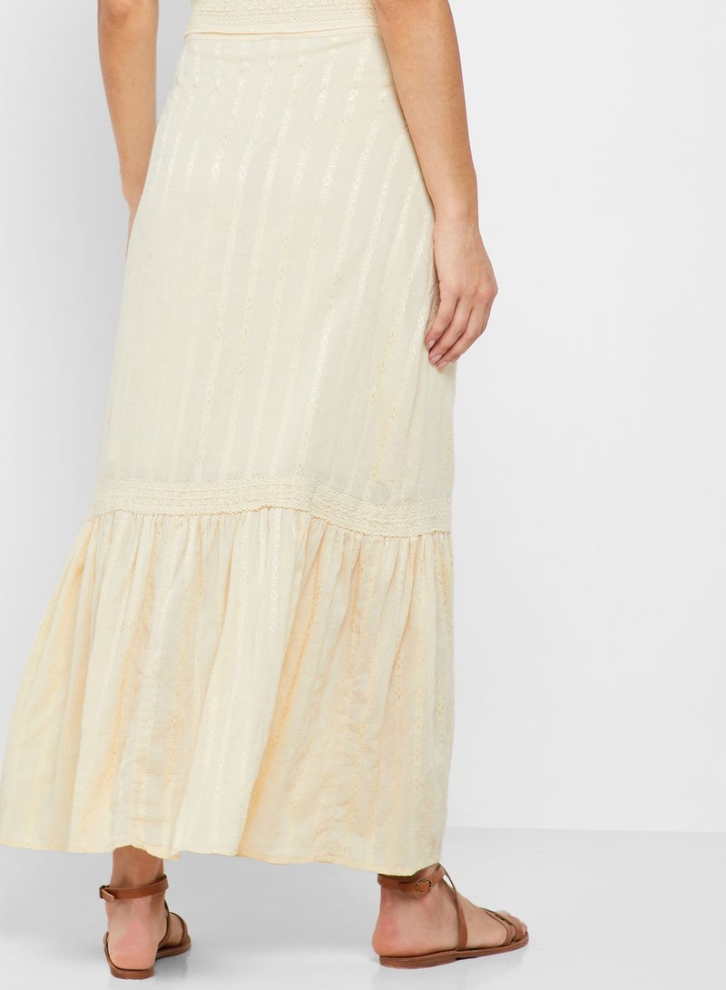 Reserved Button Through Ruffle Hem Skirt  - Image 2