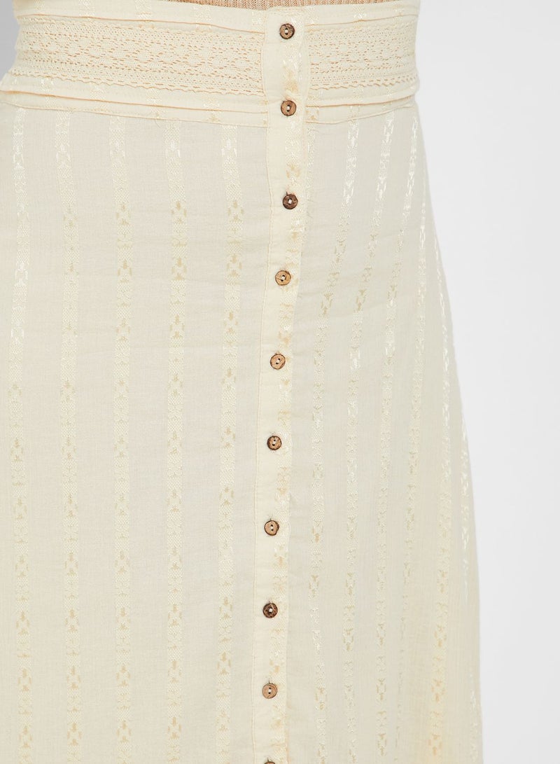 Reserved Button Through Ruffle Hem Skirt  - Image 3
