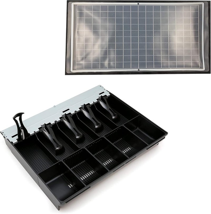 HK SYSTEMS SAM4S Cash Drawer Insert Money Tray 57 with 160key Wet Cover, 5 Bills and 5 Coins (Bundle) - Image 1