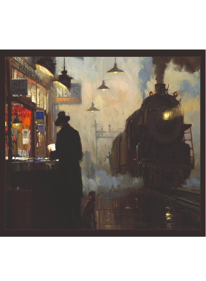 Mad Masters Train Framed Photo, Rail Wall Hanging Home Decor Painting for Living Room & Bedroom Decoration (18 x 12 Inch,Paper) - Image 1