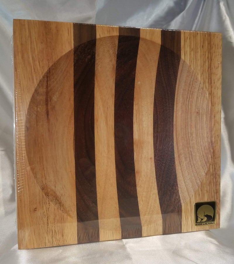 The ULU Factory New Alaska Ulu Chopping Bowl Board Large 8 Inch Use for 6 Inch ulu Blade