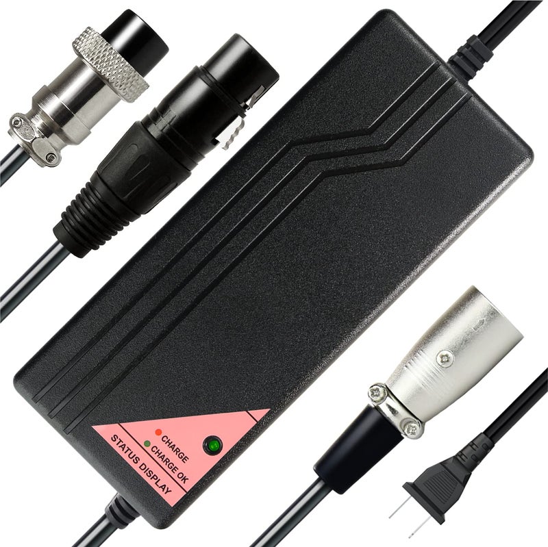 Expertpower 24V 5A Smart Electric Scooter Charger For Lithium Lifepo4 Rechargeable Batteries | Xlr Male/Inline Female | Go-Go Elite Traveller  Jazzy Power Chair  Pride Mobility Shopride  Schwinn - Image 1