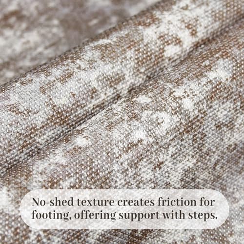 TTelephant Runners for Hallways Ultra Non-Slip 2x10 Long Runner Rugs Washable Abstract Tear and Stain Resistance No Pile Lightweight Modern Rug Runners for Entryway, Kitchen, Walkway, Entrance, Brown - Image 3