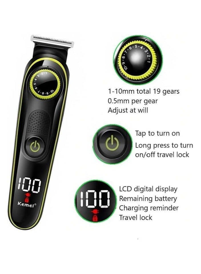 Kemei KM-696 5 in 1 Electric Hair Nose Beard Grooming Kit for Men - Image 3