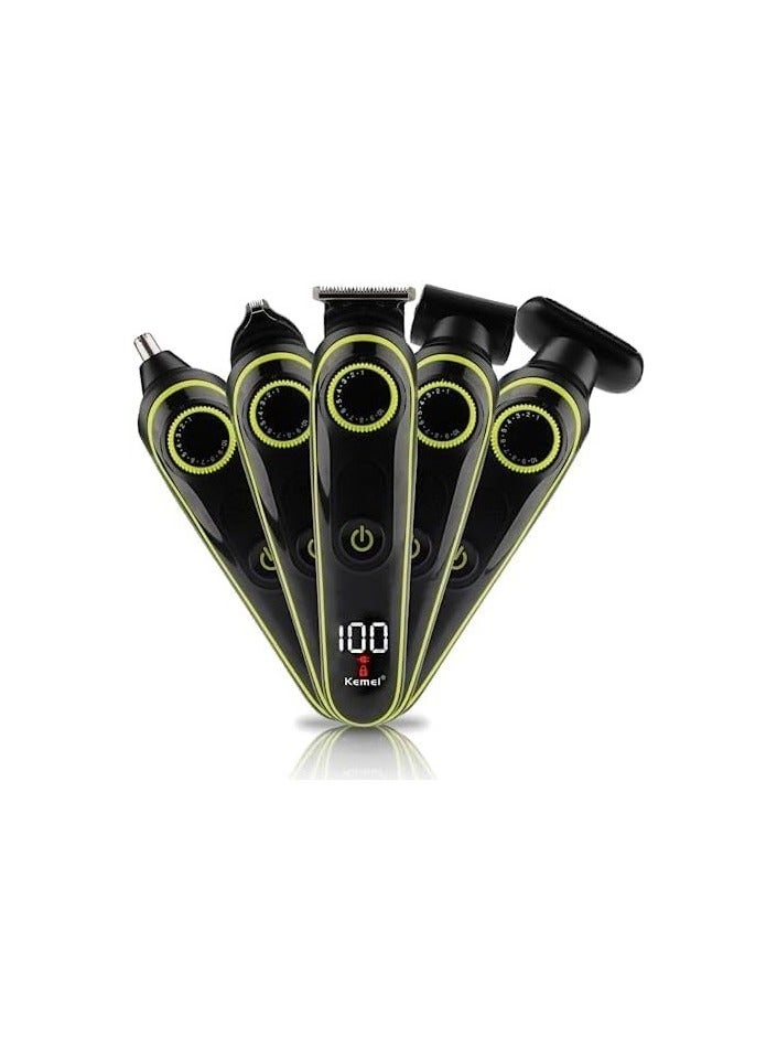 Kemei KM-696 5 in 1 Electric Hair Nose Beard Grooming Kit for Men - Image 2