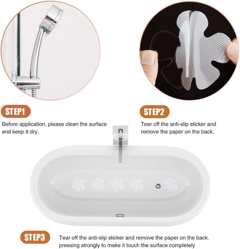 Secopad Original 36PCS Transparent Bathtub Stickers Non-Slip, Safety Shower Treads Adhesive Appliques with Premium Scraper - Image 5