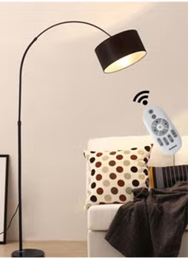 DIDA Floor Lamp for LED Stand Vintage Arc Pole Light with Warm Light Remote Control for Living Room Office Bedroom ‎Marble Black  - Image 1