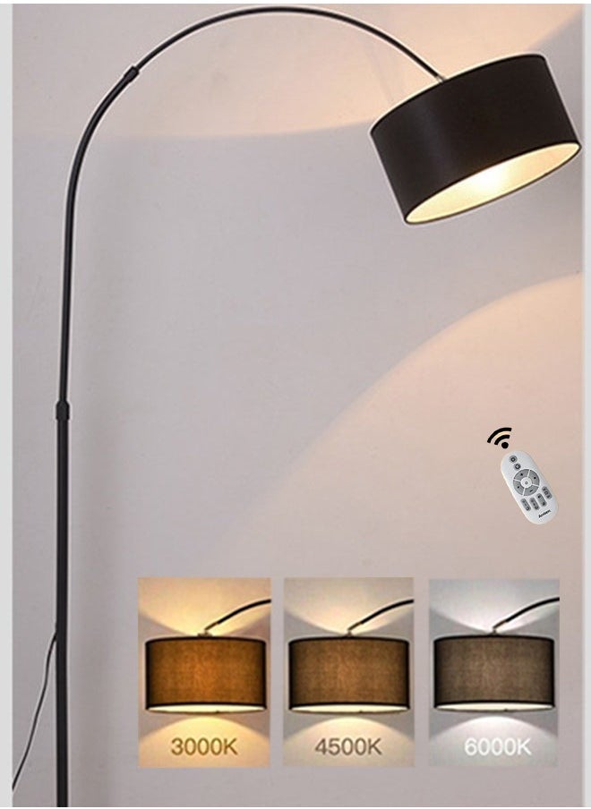 DIDA Floor Lamp for LED Stand Vintage Arc Pole Light with Warm Light Remote Control for Living Room Office Bedroom ‎Marble Black  - Image 2
