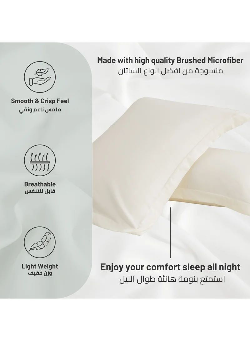 Donetella Standard Pillowcase Set of 2, Size 50x75 cm, Ultra Soft Brushed Microfiber, Envelope Closure, Durable, Wrinkle & Fade Resistant Pillow Covers