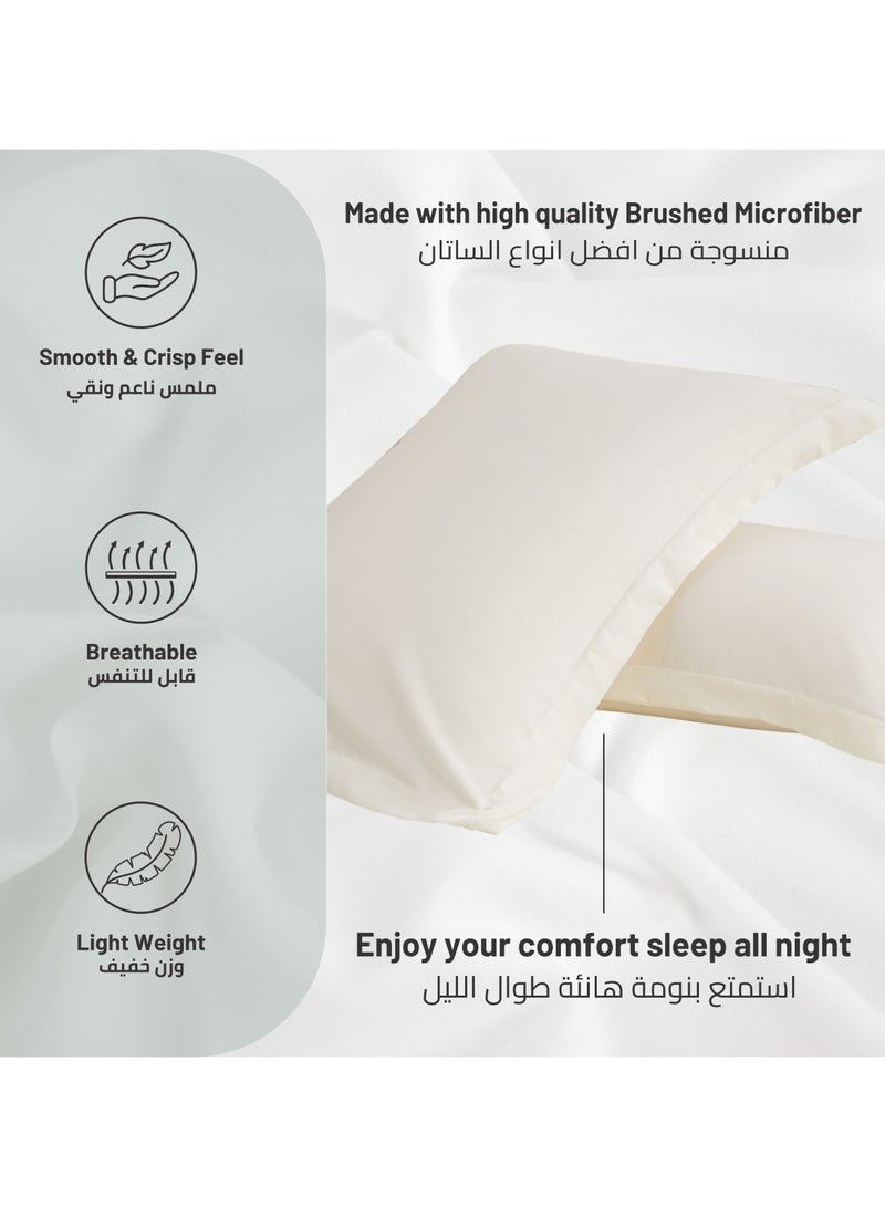 Donetella Standard Pillowcase Set of 2, Size 50x75 cm, Ultra Soft Brushed Microfiber, Envelope Closure, Durable, Wrinkle & Fade Resistant Pillow Covers  - Image 5
