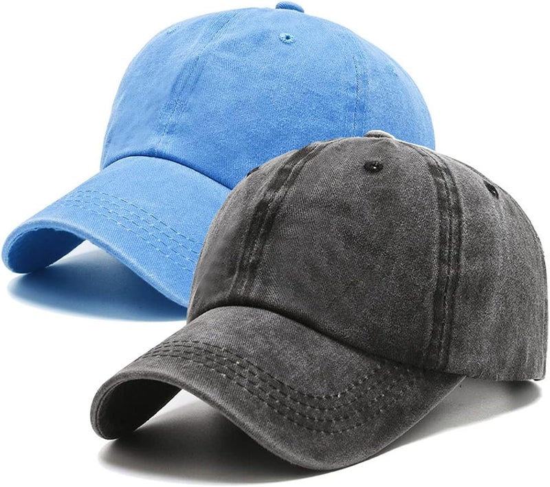 PFFY 1/2 Packs Vintage Washed Distressed Baseball Cap Dad Golf Hat for Men Women - Image 1