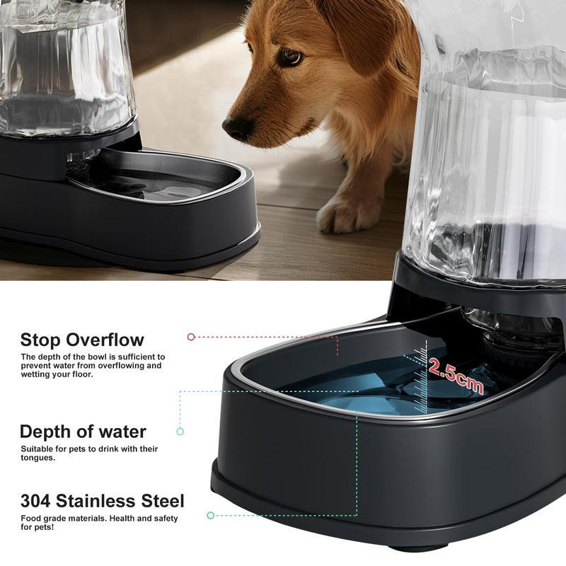 Gardner Pet Automatic Dog Water Dispenser Gravity Stainless Steel Water Waterer Feeder, 100% BPA-Free Large Capacity Water Feeding Bowls for Medium & Large-Sized Dogs,Cats, Other Pets -(2.1 Gallons) - Image 4