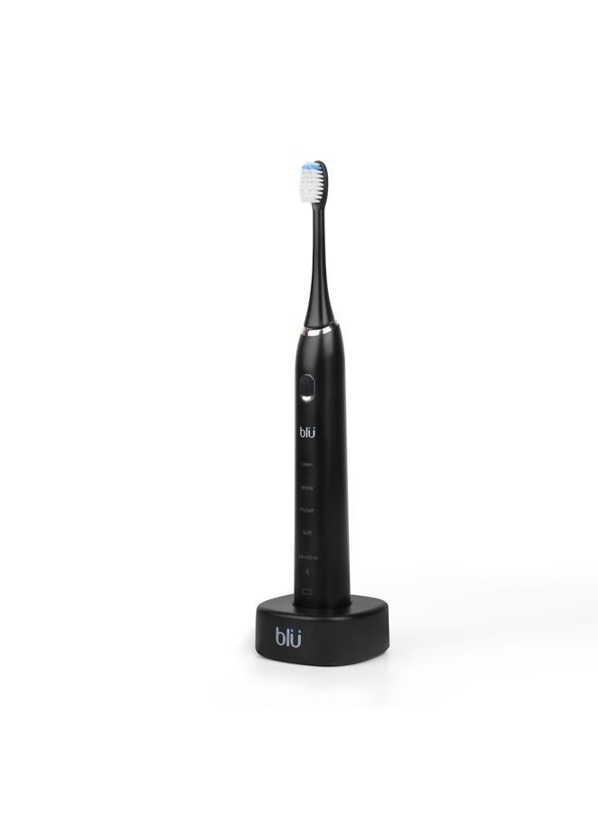 Blu (Black) - Smart Toothbrush with App, Unique Cordless Electric Toothbrushes Adults, Men or Women 40,000 Brush strokes per minute, Timer, Waterproof and Smart Tracking for IOS, Android (Black) - Image 2