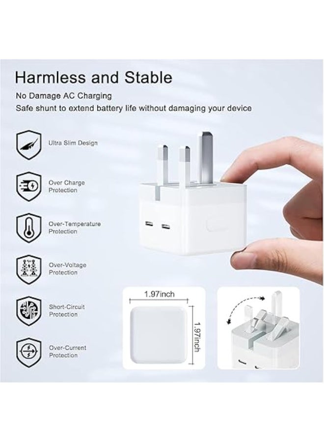 PROMASS For Nothing Phone 2 / Nothing Phone 1 Charger, 35W Dual Port USB C + USB C Charger Plug, Type C PD Adapter Travel GaN Fast Charger Power Adapter Foldable Phone Charger Plug - Image 4