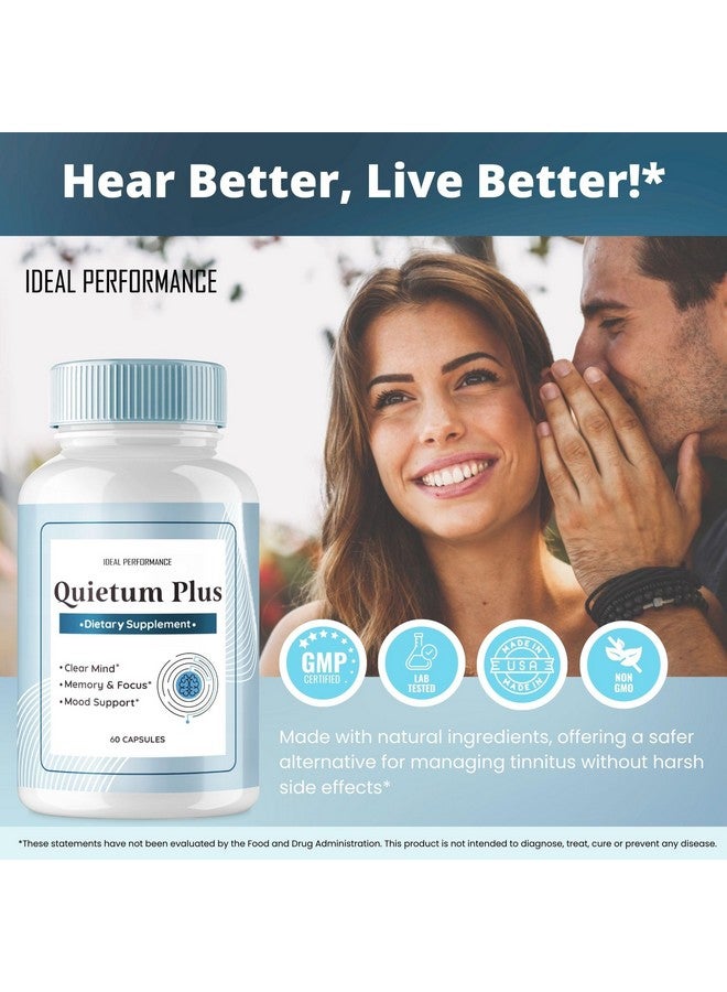 IDEAL PERFORMANCE Quietum Plus Tinnitus Relief for Ringing Ears, Official Quietum Plus Tinnitus Relief Original Supplement Pills, Ring Clear Advanced Formula for Healthy Ear, QuietumPlus Reviews (60 Capsules)  - Image 5