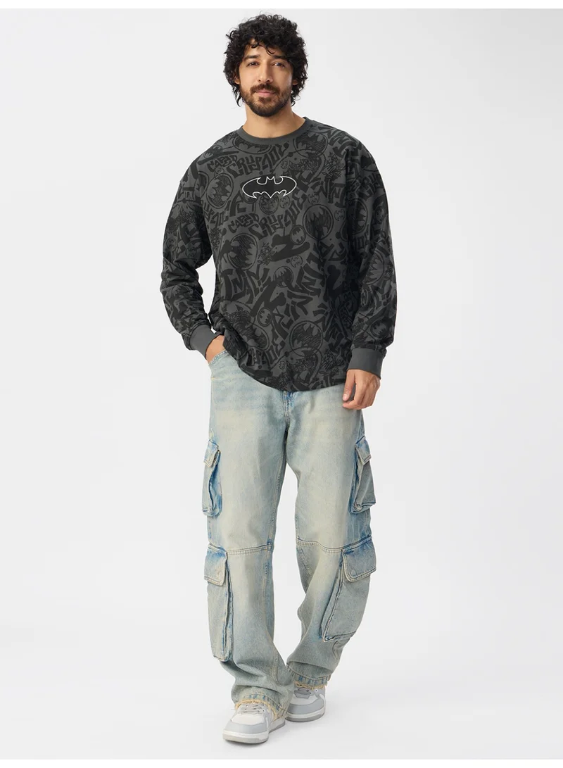 The Souled Store  The Souled Store Men Batman Grey Graphic Oversized T-Shirts for Men | Best Price UAE