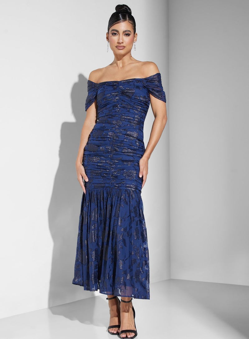Threadz by Ajooni Ruched Cap Sleeve Tiered Dress - Image 4