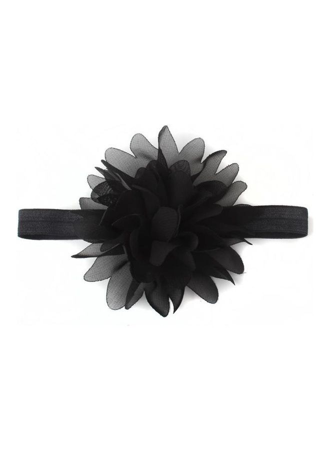 Generic Baby Girl Elastic Hairband Children Hair Wear Flower Headband Black - Image 2