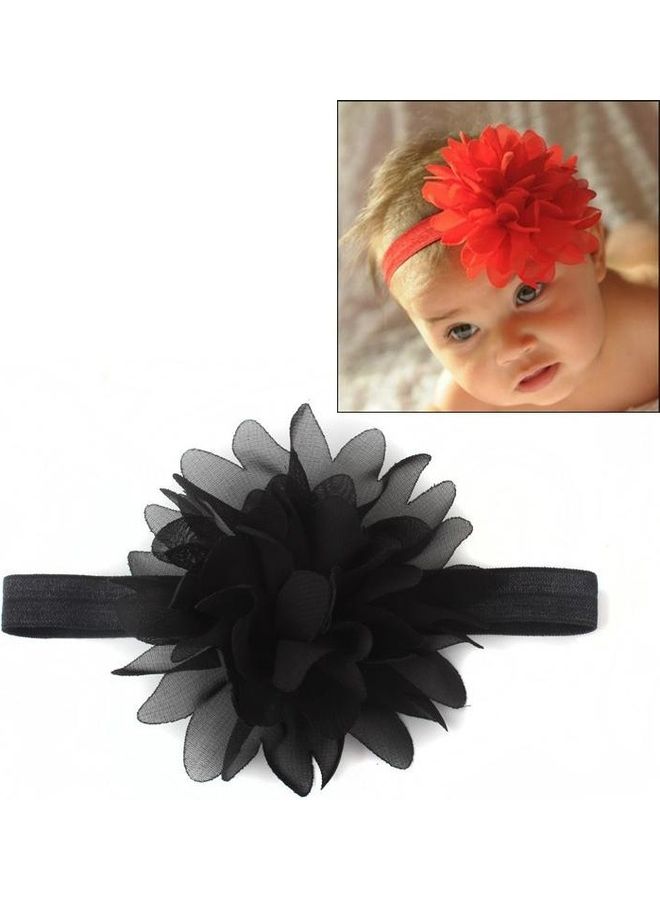 Generic Baby Girl Elastic Hairband Children Hair Wear Flower Headband Black - Image 1