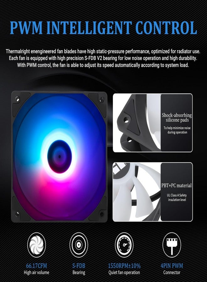 ثيرمالرايت مبرد المعالج Thermalright Aqua Elite 360 ARGB V4 AIO، تبريد سائل للمعالج 360 درجة، سرعة رأس المضخة تصل إلى 6400 دورة في الدقيقة، متوافق مع AM4/AM5، Intel LGA1851/1150/1151/1200/2011/1700، مشعاع عالي الأداء - Image 5