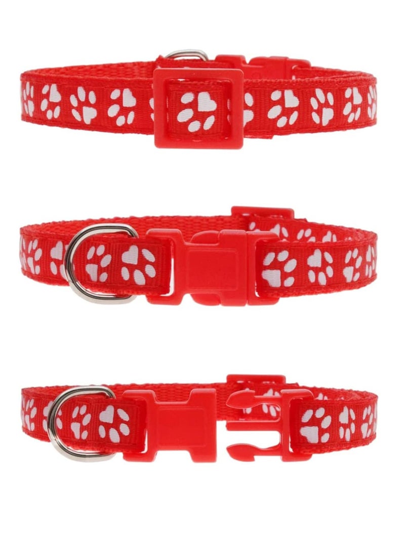 6PCS Cat Collar with Bell Adjustable Kitten Collar Anti Strangulation Puppy Collar