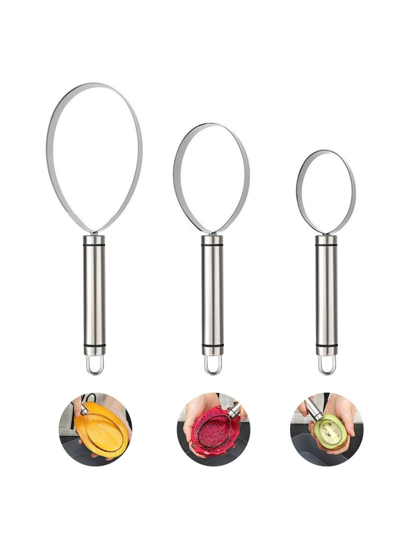 3 Pcs Fruit Splitter Set, Stainless Steel Pulp Separator Corer Tool Suitable for Extracting the of Mango, Dragon Fruit, Watermelon, Avocado, Kiwi - Image 1