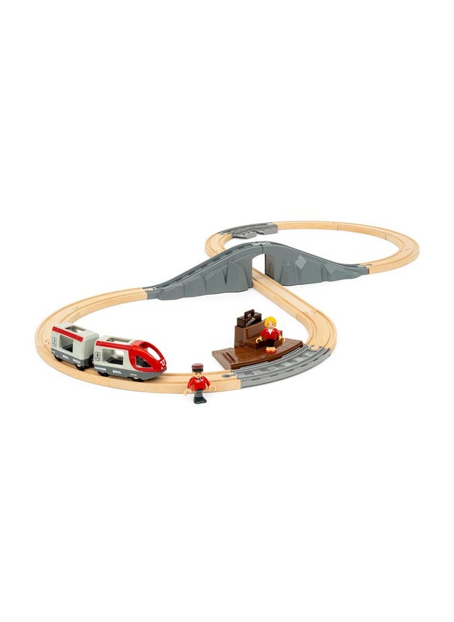 Brio BRIO World - 36079 Starter Travel Train Set | 22-Piece Wooden Toy Train Set for Kids Aged 3 Years Up  - Image 4