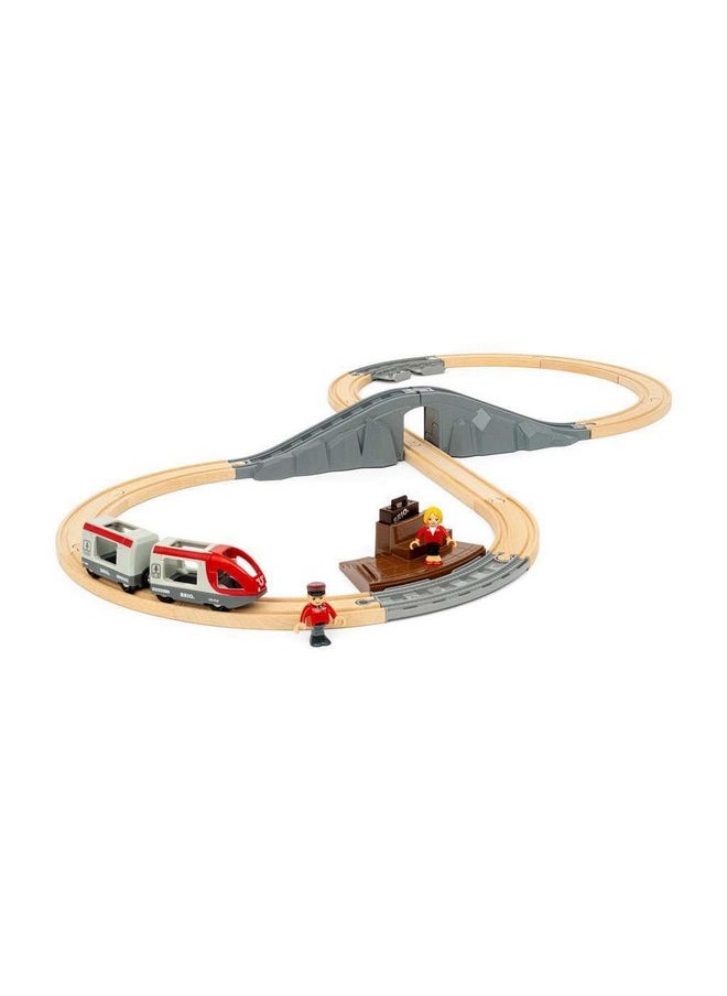 Brio BRIO World - 36079 Starter Travel Train Set | 22-Piece Wooden Toy Train Set for Kids Aged 3 Years Up  - Image 3