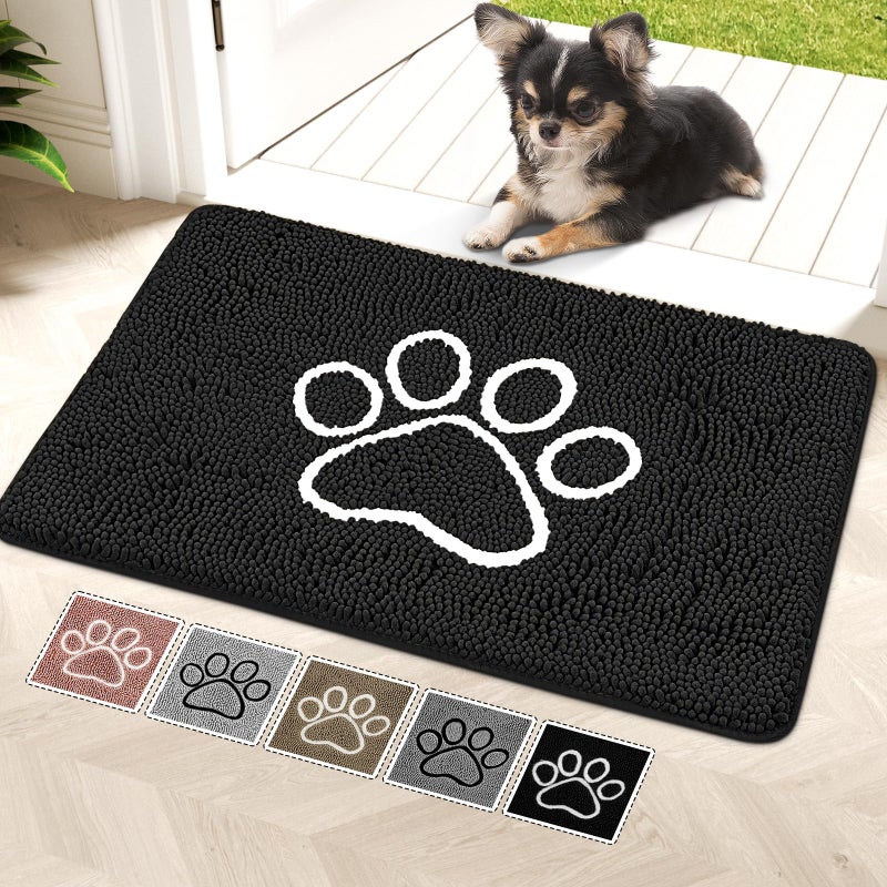 Bcoimo Super Absorbent Dog Door Mat, 30"*20" Anti Slip Mat for Muddy Paws, Pet Rugs for Dirty Paws Washable That Absorbs Moisture and Dirt, for Dog Cage and Pet Resting Carpet - Image 1