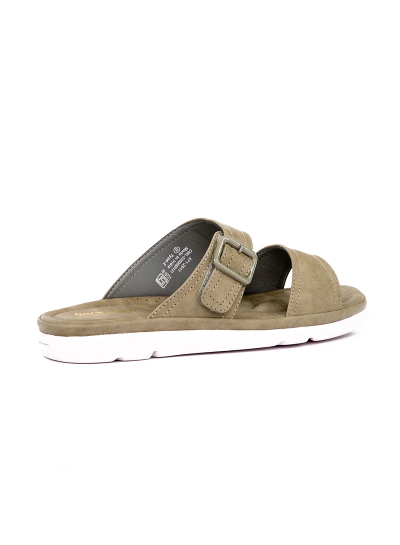 Bata Double Strap Buckle Detail Flat Sandals