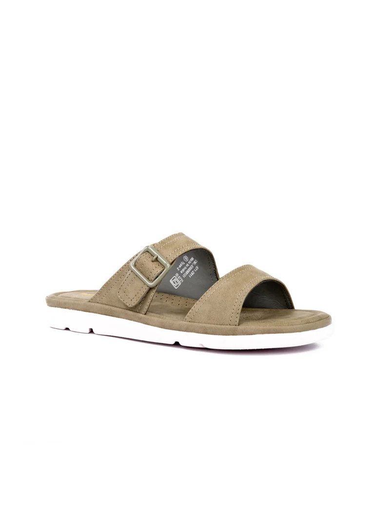Bata Double Strap Buckle Detail Flat Sandals