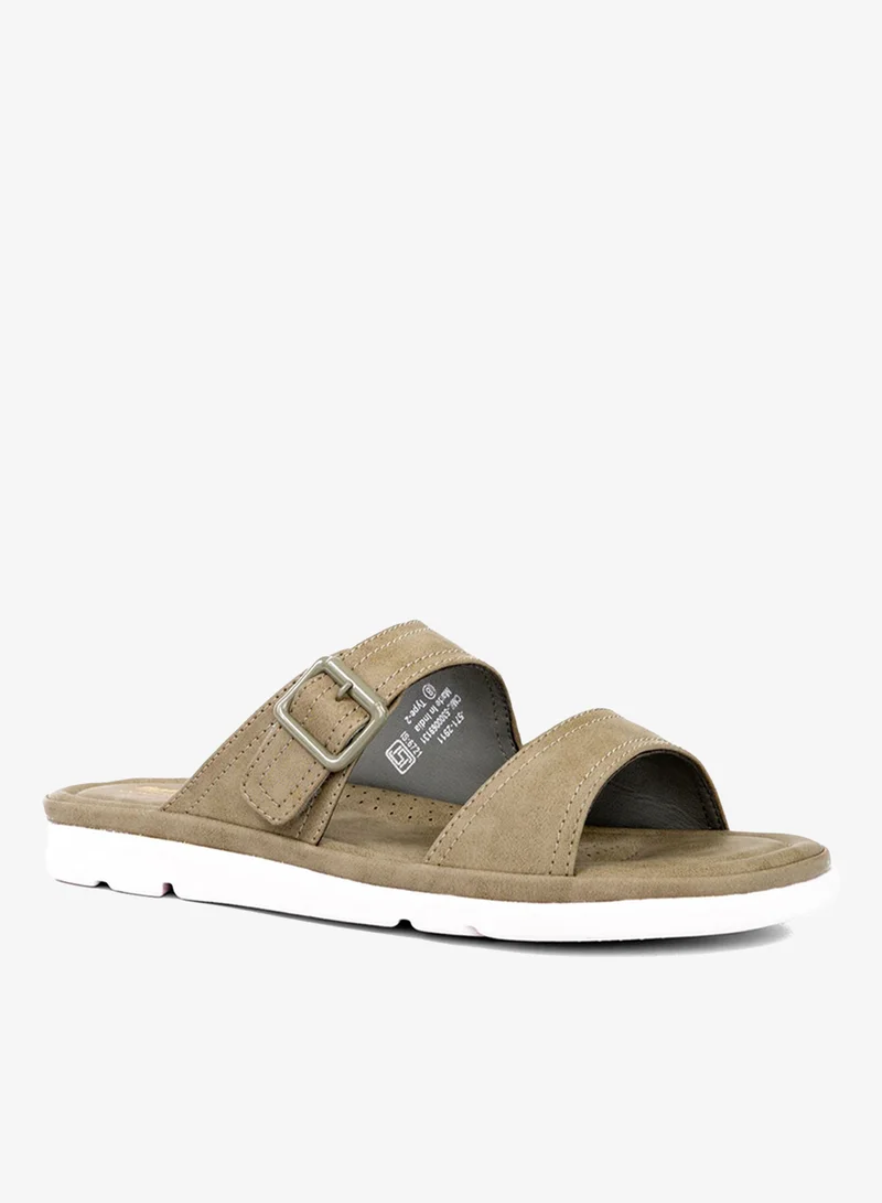 Bata Double Strap Buckle Detail Flat Sandals