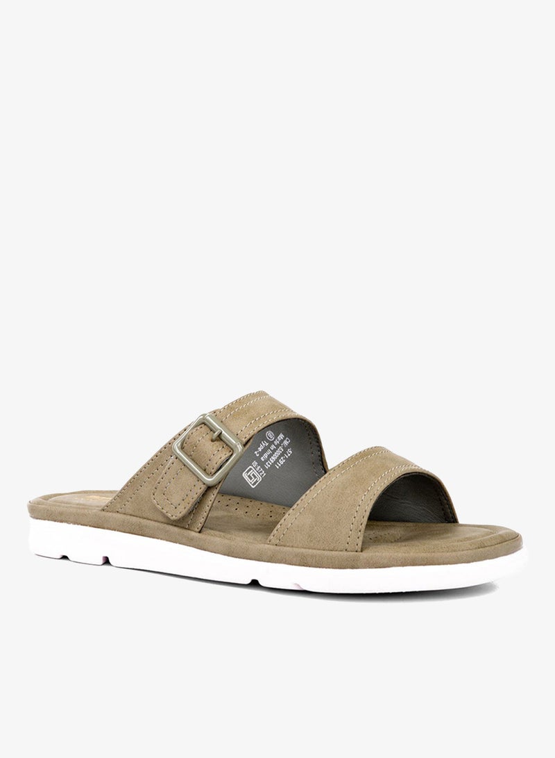 Bata Double Strap Buckle Detail Flat Sandals - Image 2