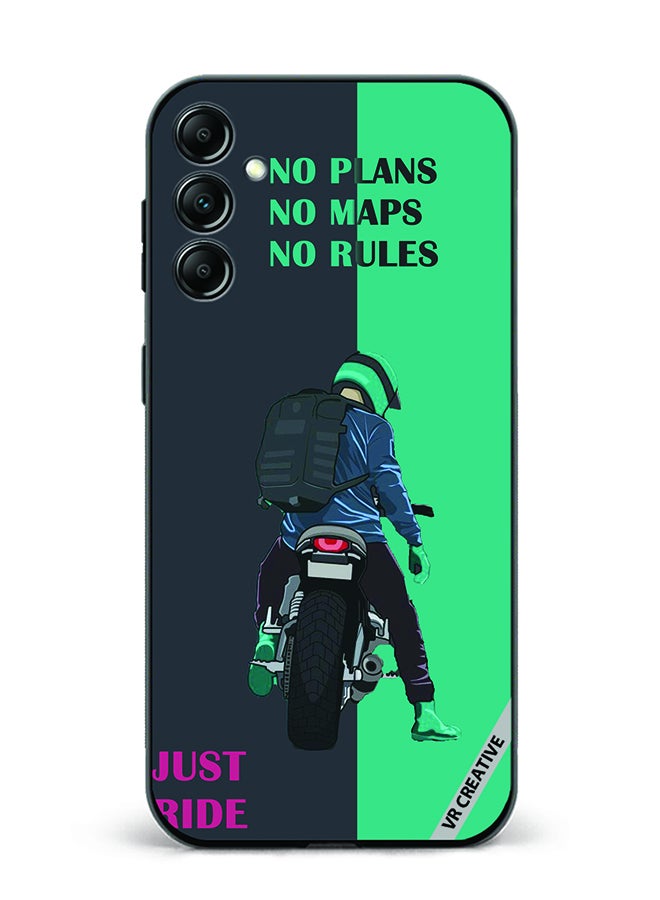 VR CREATIVE Protective Case Cover For Samsung Galaxy A55 Just Ride Design Multicolour - Image 1