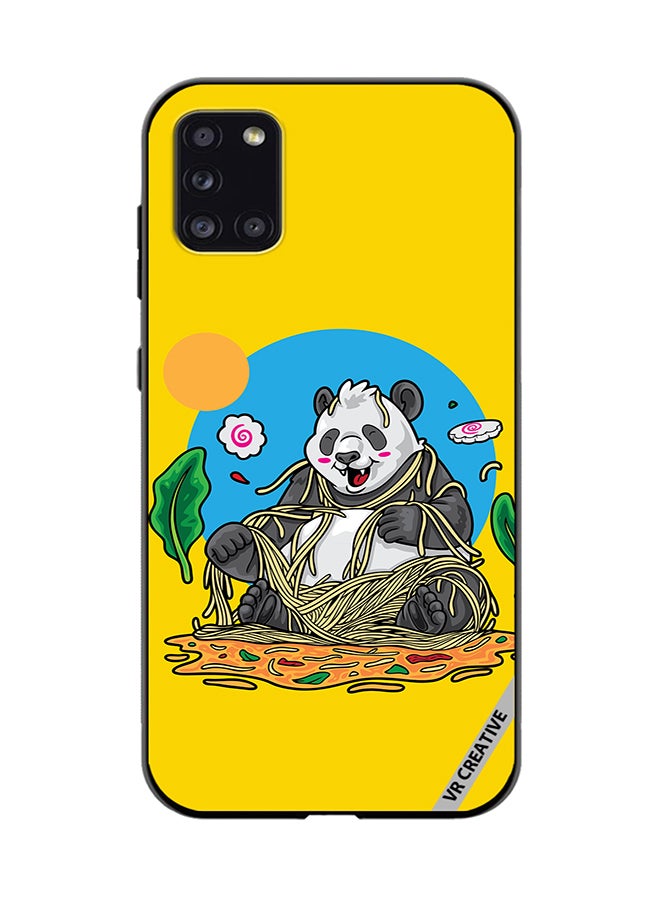 VR CREATIVE Protective Case Cover For Samsung Galaxy A31 Panda Eating Noodles Design Multicolour - Image 1
