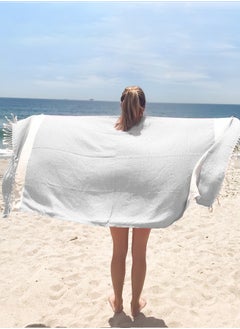 HomarKet Turkish Beach Towel 100% Cotton Peshtemal Travel Camping Bath Sauna Beach Gym Pool Blanket Gift Quick Dry Sand Free Beach Towel  - Image 5