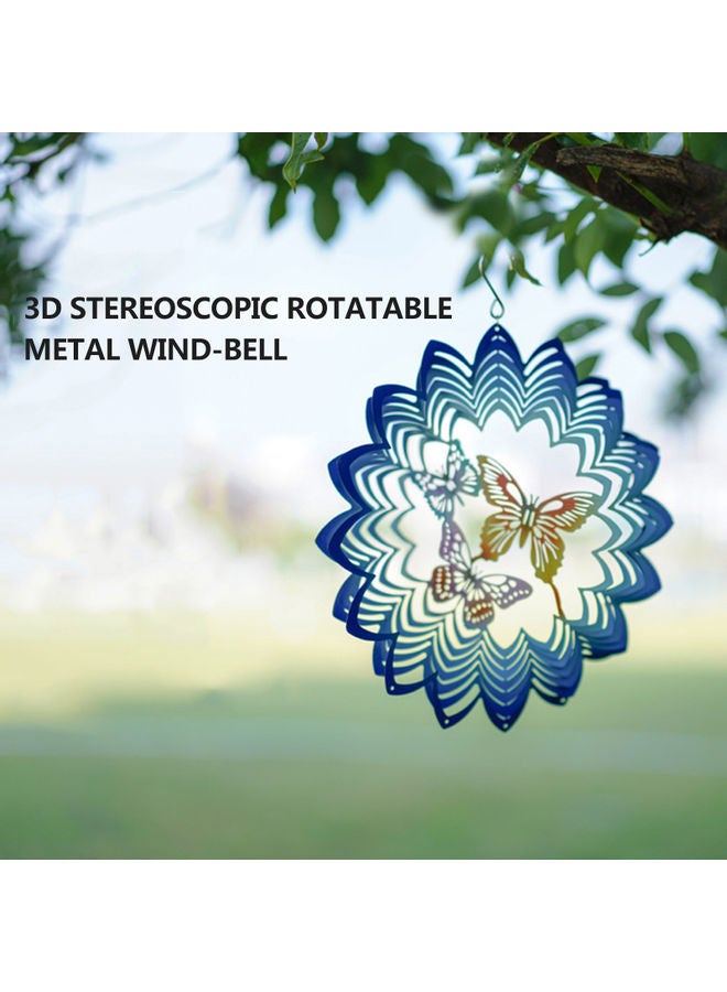 Handicraft 3D Stereoscopic Rotatable Metal Decoration Wind-Bell multicolour 32x5x30cm - Image 3