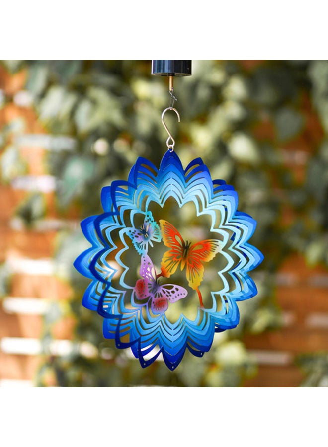 Handicraft 3D Stereoscopic Rotatable Metal Decoration Wind-Bell multicolour 32x5x30cm - Image 5