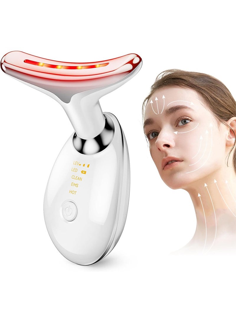 DPTER Face Massager, Face Beauty Device, Facial Lifting Therapy Machine EMS Face Massager Anti Wrinkle Skin Tightening Reduce Double Chin Skin Care Tools 7 Colour Modes - Image 1