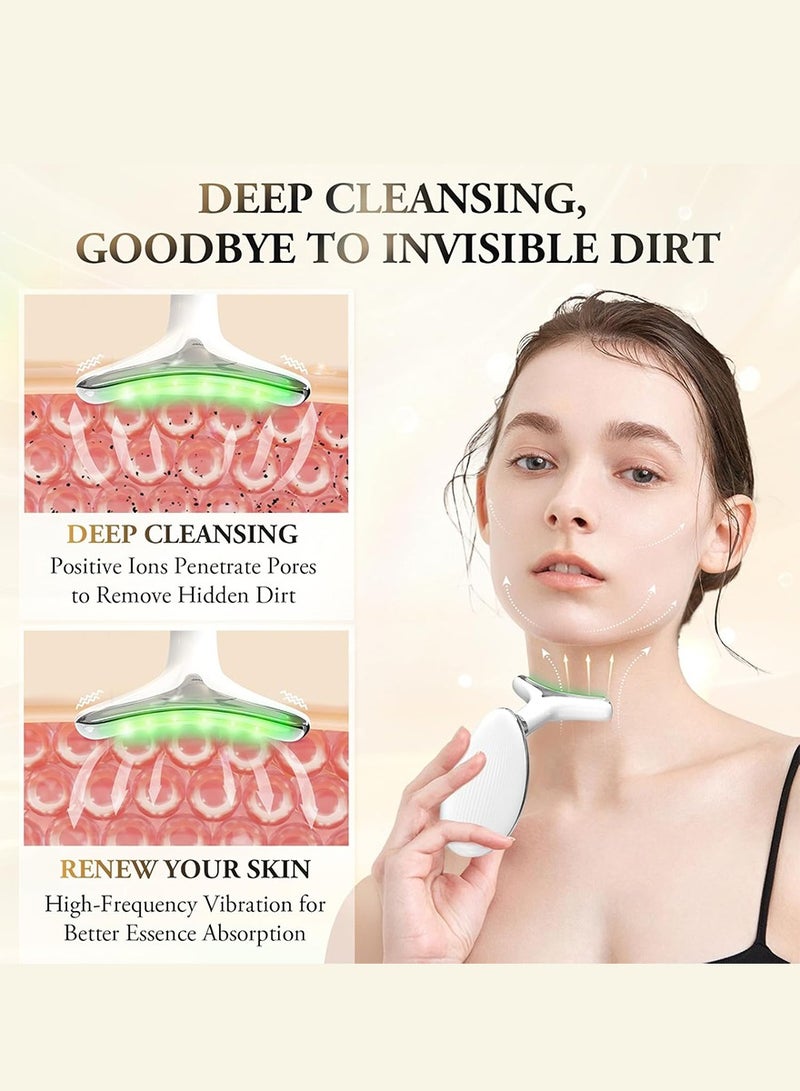 DPTER Face Massager, Face Beauty Device, Facial Lifting Therapy Machine EMS Face Massager Anti Wrinkle Skin Tightening Reduce Double Chin Skin Care Tools 7 Colour Modes - Image 5