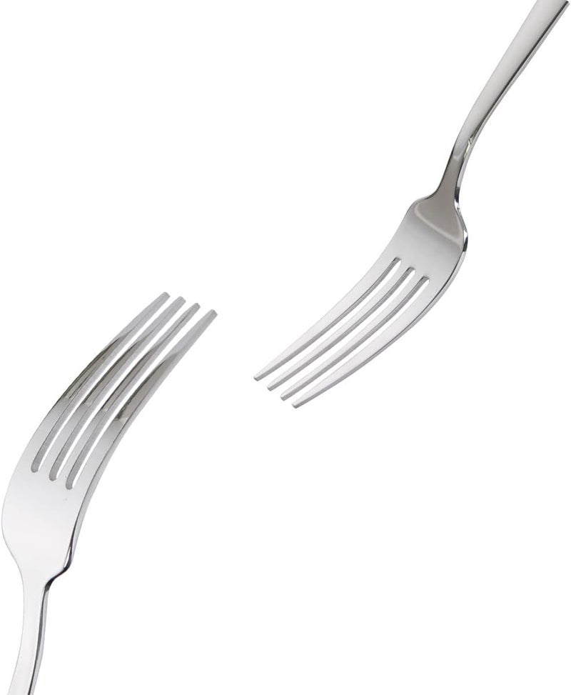 HISSF Salad Forks Stainless Steel 18/0 Salad Forks 8 Pcs, 7 Inches, Home, Kitchen Restaurant, Dishwasher Safe, Silver - Image 3