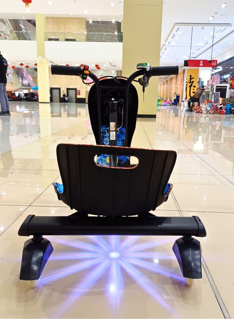 ECVV 36V Drifting Scooter 3 Wheel Electric Scooter - 3 Driving Modes- Bluetooth- Speaker- Lights - Shock Absorber Safety Gears Speed Up To 10KM/h | Random Color - Image 5