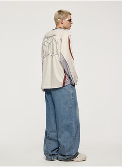 xozgdovg Winter new mirror wide leg jeans washed loose men's wear  - Image 3