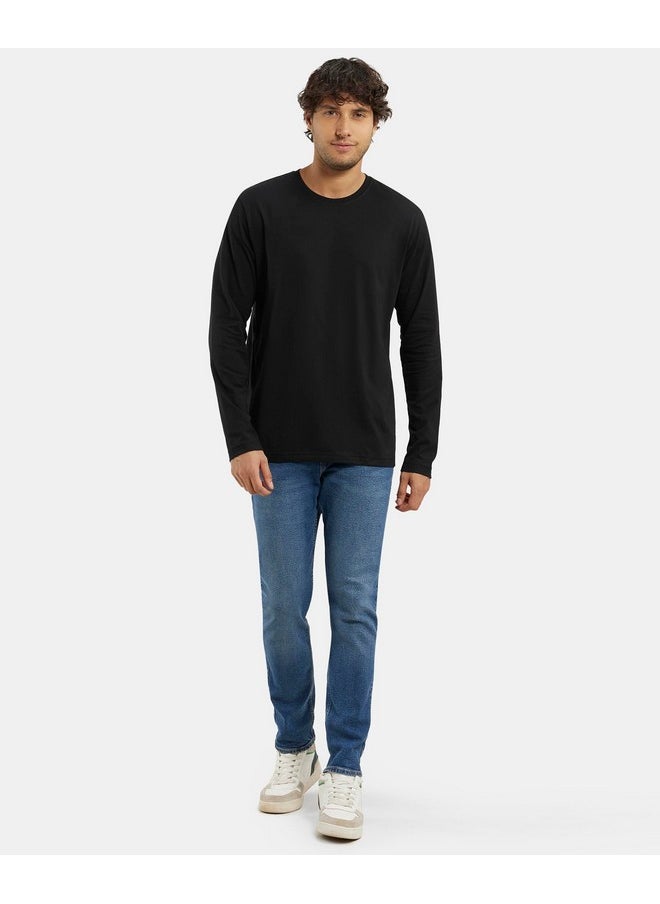 JOCKEY - Jockey Men's Regular Fit Round Neck Full Sleeved T-Shirt AM95_Black_L - Image 1