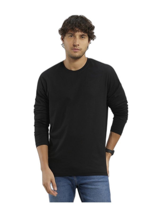 JOCKEY - Jockey Men's Regular Fit Round Neck Full Sleeved T-Shirt AM95_Black_L - Image 1