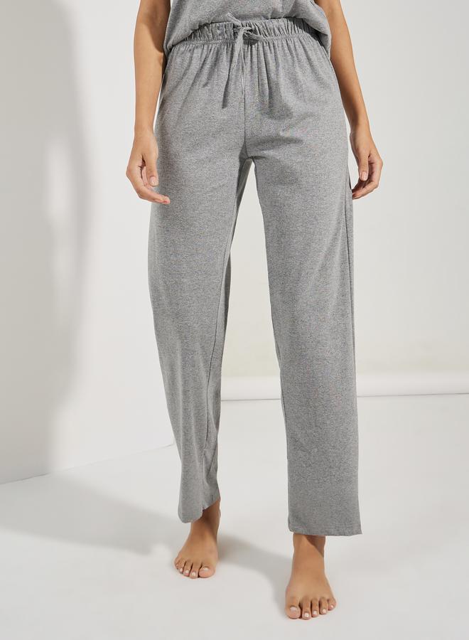 ستايلي طقم بيجامة قطنية سادة وبنطلون مستقيم - Image 5