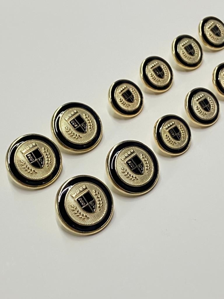 Karan Tuhafiye Karan Haberdashery Blazer Jacket Button Set 4+8 Gold Inside Black 52771510132441 - Image 1